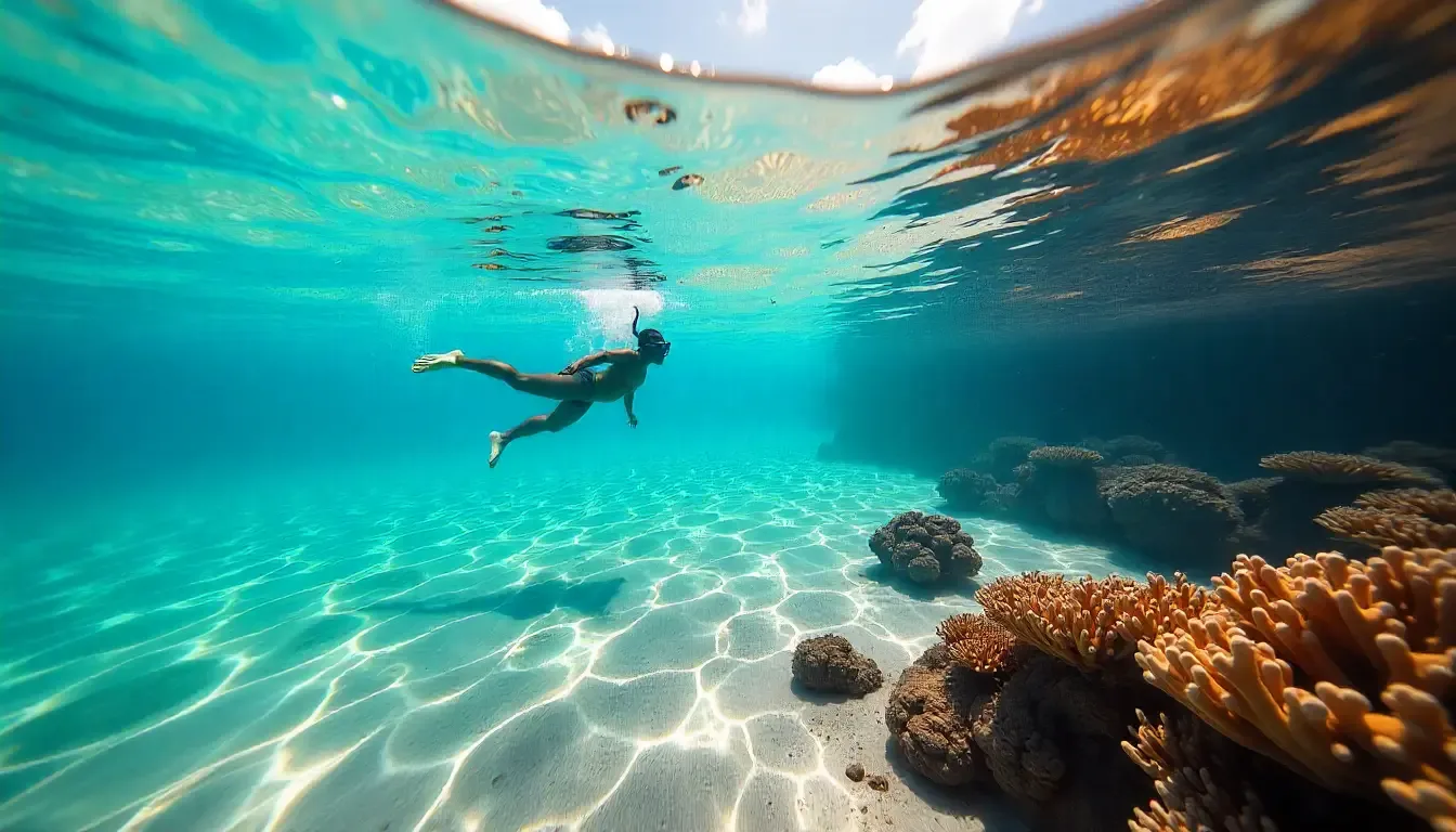 Snorkelling at Coral Gardens in Watamu Marine Park