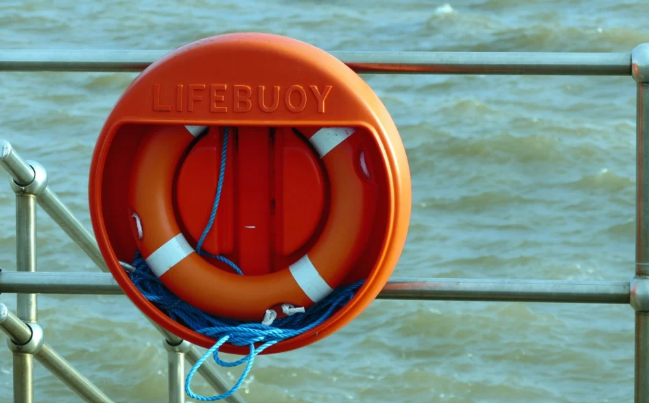 Life ring used for buoyancy support on Watamu non-swimmer tours