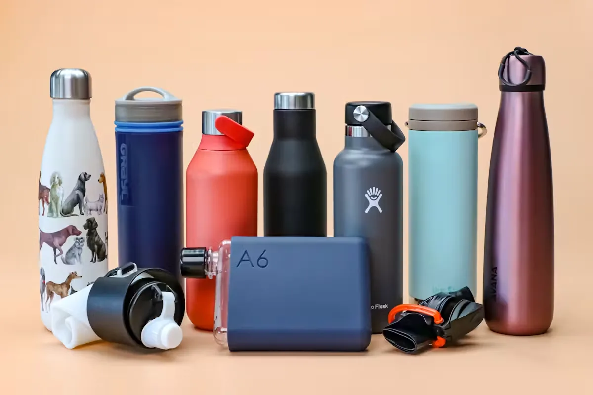 Reusable water bottle, required due to Watamu's single-use plastic ban