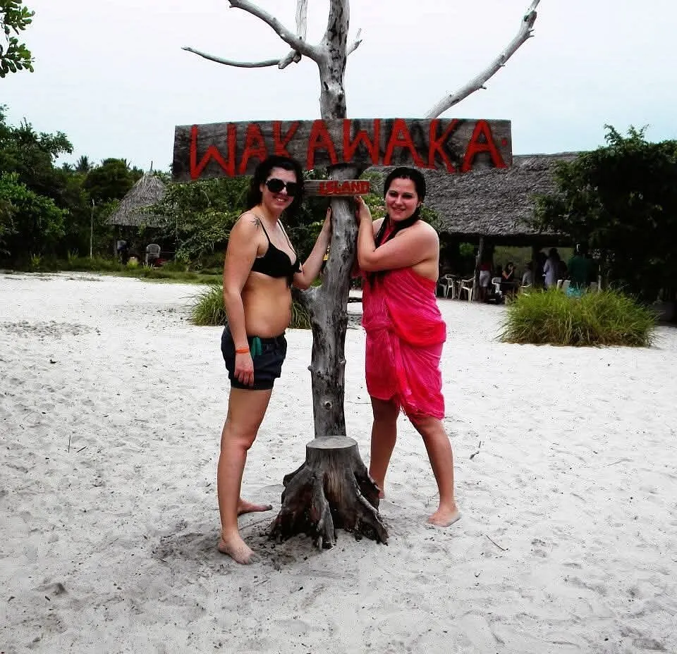 Guests relaxing on Waka Waka Island