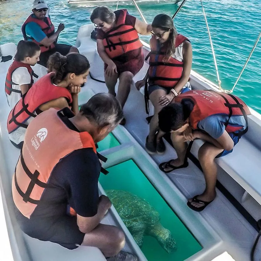 Boat cruising toward the outer reef in Watamu Marine National Park