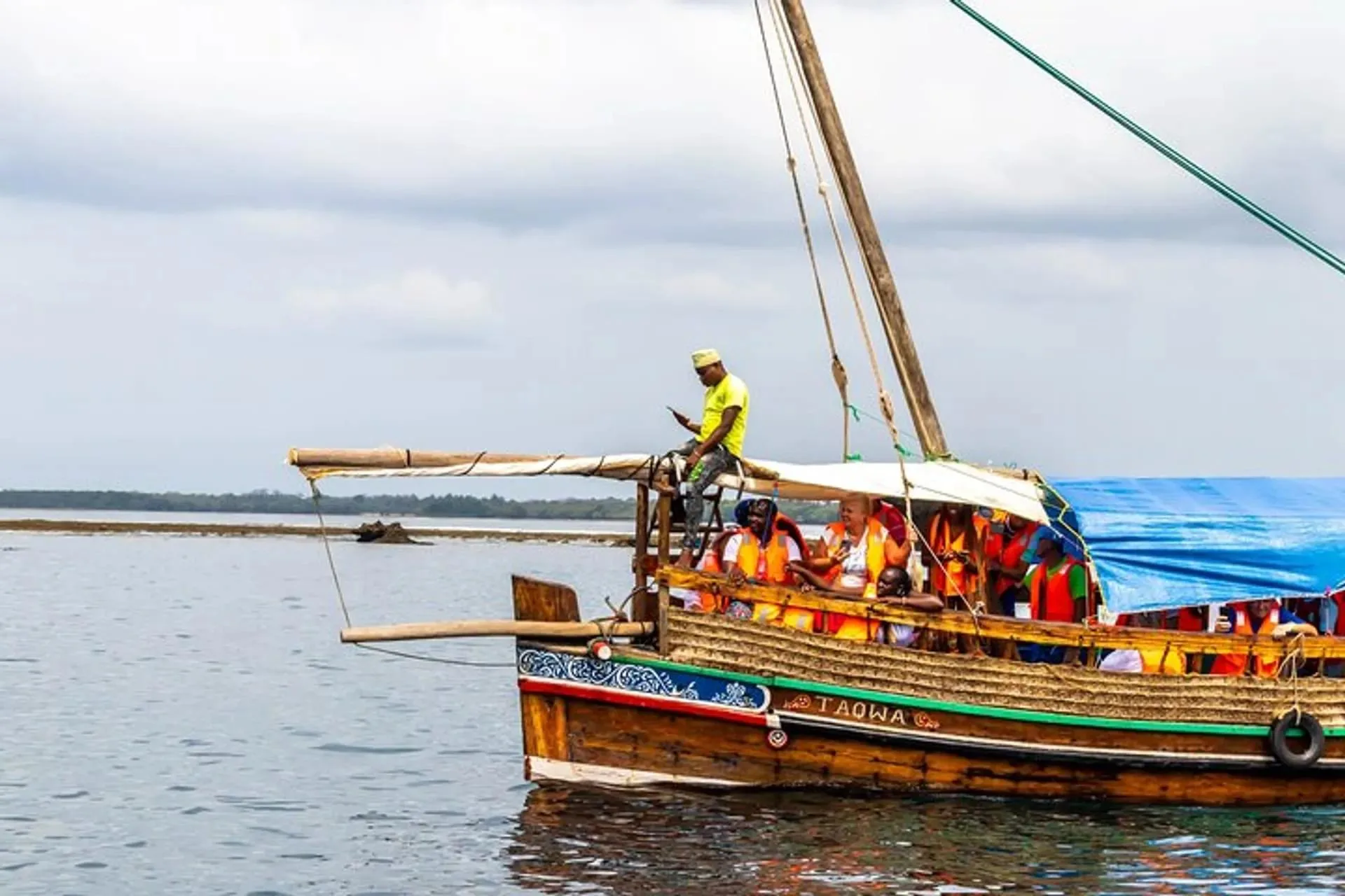 Boat captain preparing passengers for a Watamu marine excursion