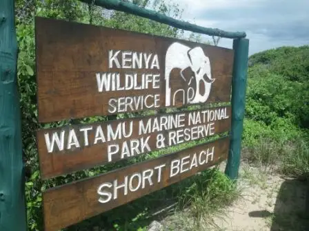 Entrance and meeting point at Watamu Marine National Park KWS gate