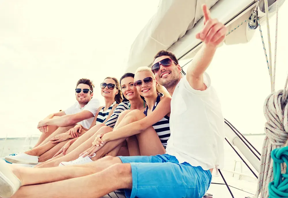 Corporate team enjoying a boat excursion during a Watamu retreat